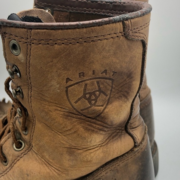 Ariat Boots Men\'s 7.5 Cascade Waterproof Western Leather Lace Up Work Rodeo Tall main image 7
